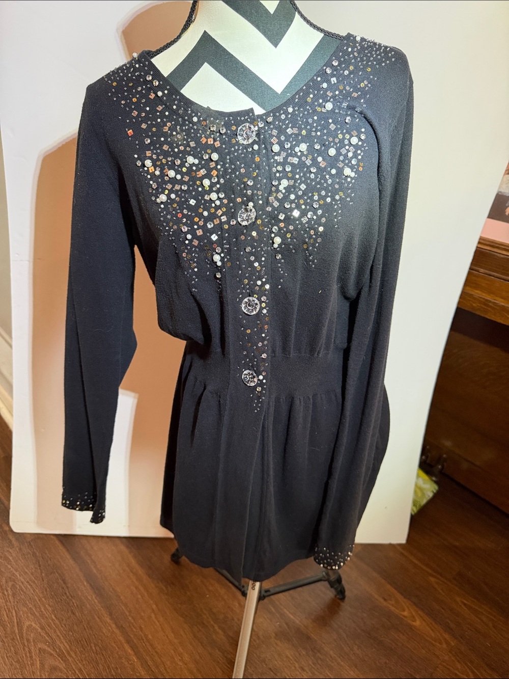 Cynthia Rowley Black Top with Sparkling Top🌹